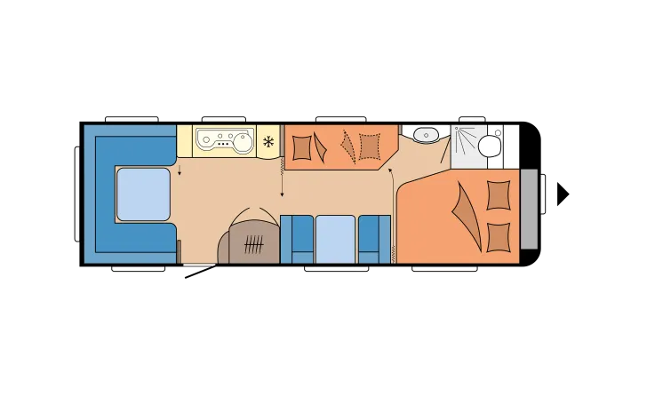 Grundriss Tag Hobby Prestige 720 UKFe