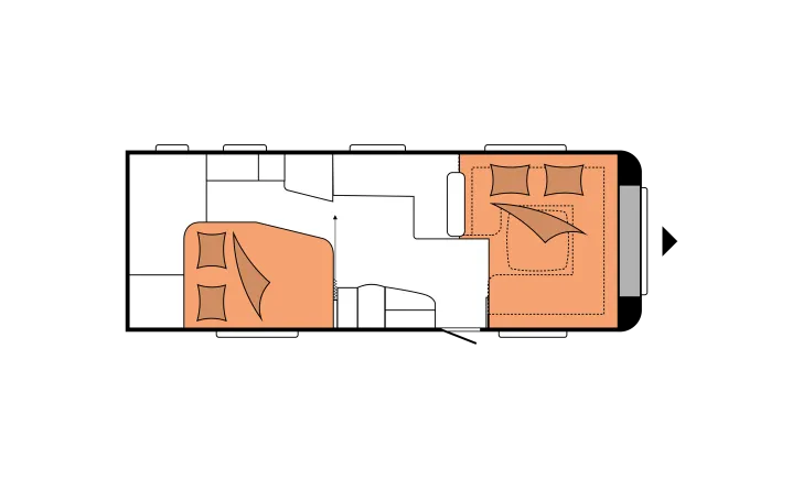 Grundriss Nacht Hobby Prestige 660 WFC