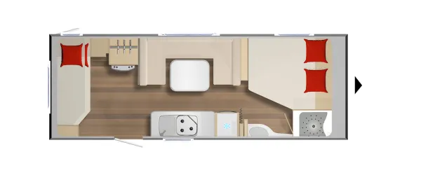 Tagesgrundriss Bürstner Premio Limited 550 TK
