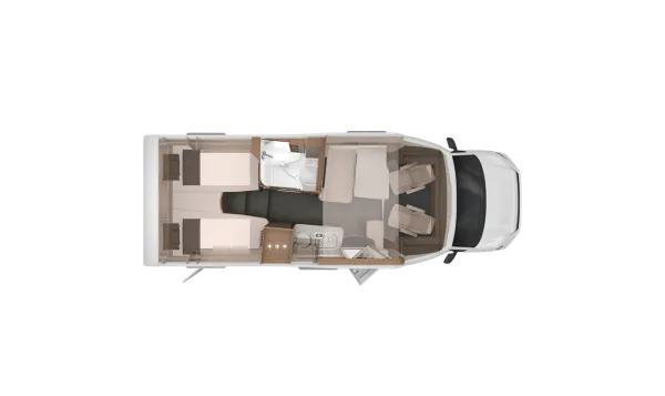 Tagesgrundriss Knaus Van Wave 640 MEG