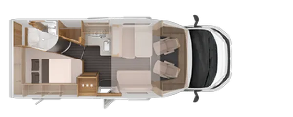 Tagesgrundriss Knaus Sky Wave 650 MF 60 YEARS