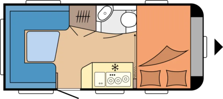 Grundriss Tag Hobby De Luxe 455 UF