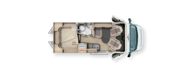 Grundriss Nacht Malibu Van Comfort 600 DB Vollausstattung! -17.000 €