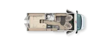 Grundriss Nacht Malibu Van Diversity 640 LE K charming coupé Aufstelldach*Combi 6 D-E*ACC