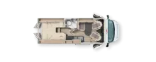 Grundriss Nacht Malibu Van First Class - Two Rooms 640 LE RB charming GT skyview Dieselheizung, Full LED