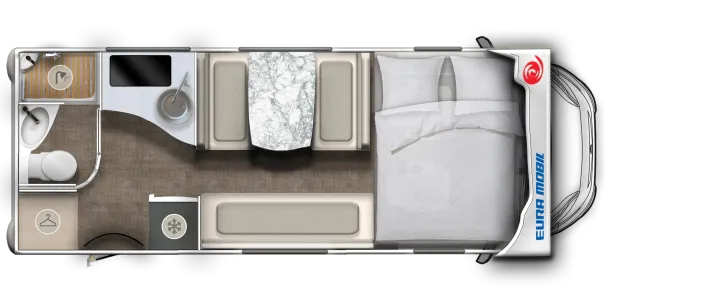 Grundriss Tag Eura Mobil Activa One 630 LS