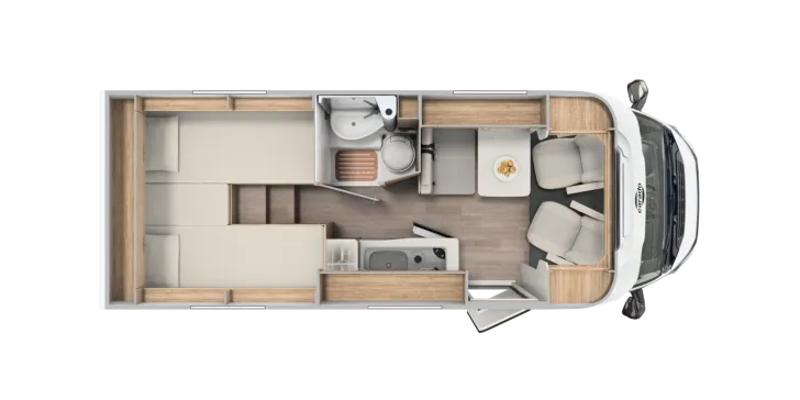 Grundriss Tag Carado VAN V337 SAT/TV, Markise, Navi, Kamera