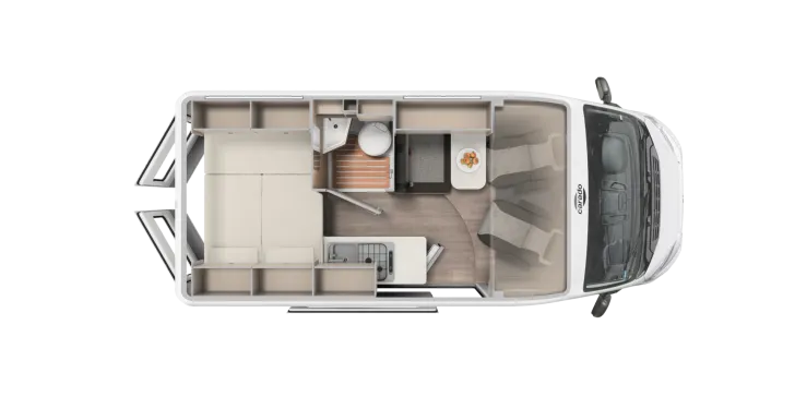 Grundriss Tag Carado CV 540 Entry Markise, NAVI / Radio & RFK