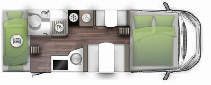 Grundriss Tag Forster A 699 VB Automatik, Winter Paket, bis 6 Personen