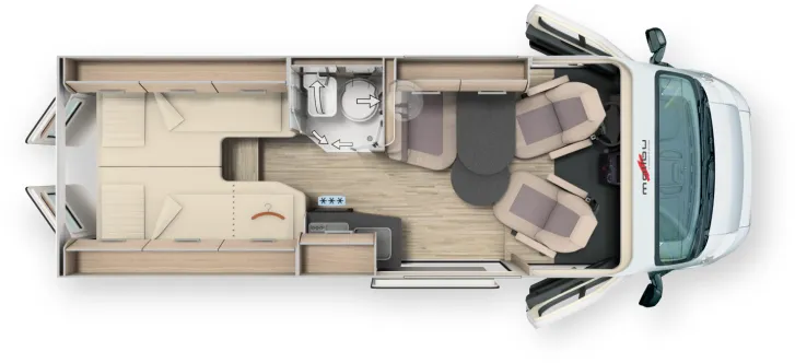 Grundriss Tag Malibu Van Compact 600 LE Listenpreis: 97.630€