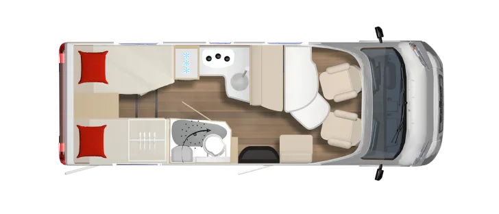 Grundriss Tag Bürstner B66 690 TD Automatik
