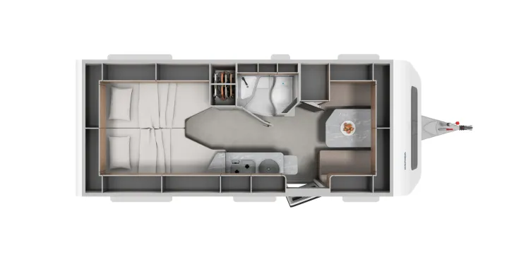 Grundriss Tag Hymer Eriba Feeling 442 MOVER, AUFLASTUNG 1,8 t uvm.
