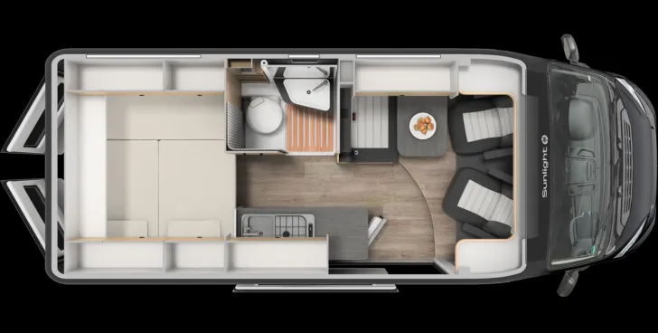 Grundriss Tag Sunlight Camper Van CLIFF 600 X