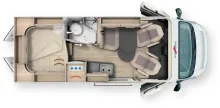 Grundriss Tag Malibu Van Comfort 600 DB Vollausstattung! -17.000 €