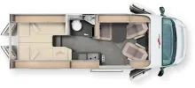 Grundriss Tag Malibu Van Relax 640 LE R ambition 2026 Listenpreis: 81.480€