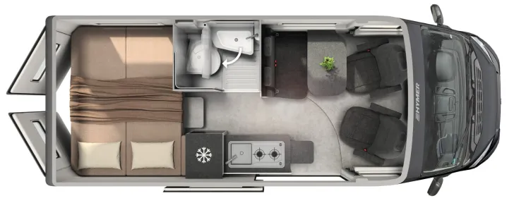Grundriss Tag Hymer Camper Van Redwood 601 Ausstattungslinie Sport