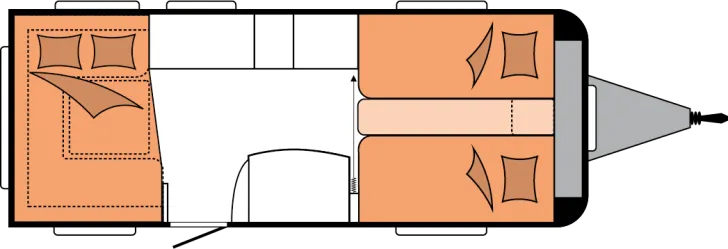 Grundriss Nacht Hobby De Luxe 540 UL 7" Touchbedienpanel