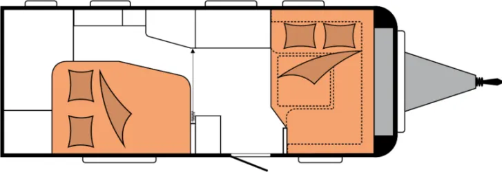 Grundriss Nacht Hobby Excellent 540 WFU AUFLASTUNG 2 T, FUßBODENERW.