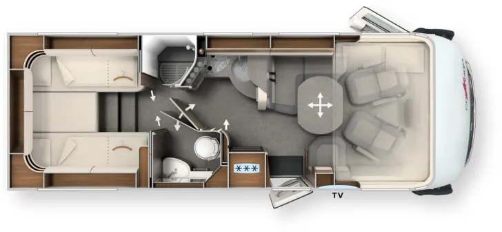 Grundriss Tag Carthago chic c-line I 4.9 LE 35 Jahre Edt. ! - 25.244,-€!