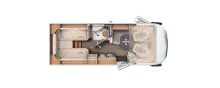 Grundriss Tag Carthago C2-tourer I 141 KB-LE lightweight 3.5t Mod. 26 3,5t