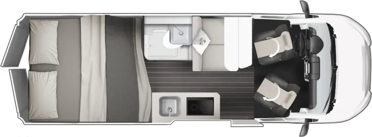 Grundriss Tag Roller Team Livingstone Advance 6 XL Längshubbett 5,99m