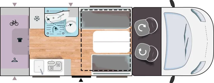 Grundriss Tag Challenger X Open Edition X250 Automatik Markise Solar