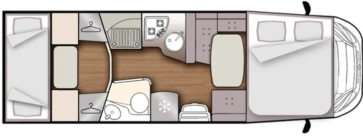 Grundriss Tag Forster A 741 VB Winterpaket-Markise-Fahrradträger-u.v.m