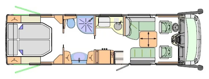 Grundriss Tag Concorde Charisma 900 M *1. Hand*Hubstützen*Zeder*CL