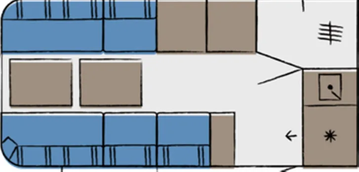Grundriss Tag Hobby Beachy 420 2026er Modell !!