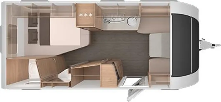 Grundriss Tag Knaus Südwind 500 UF Mover, Klima, Fußbodenheizung