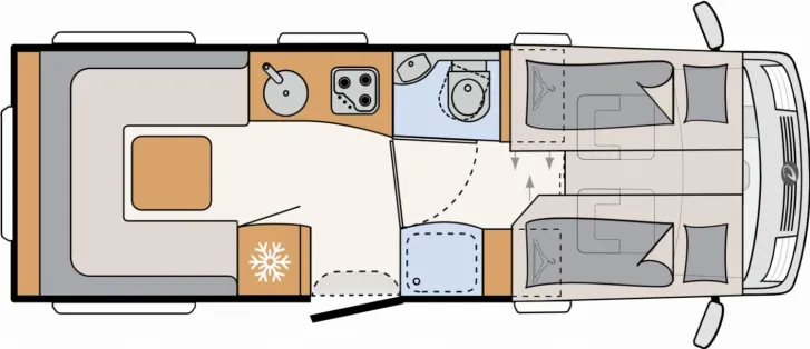 Grundriss Tag Dethleffs Alpa I 6820-2 Brandneues 2026er Modell !!!