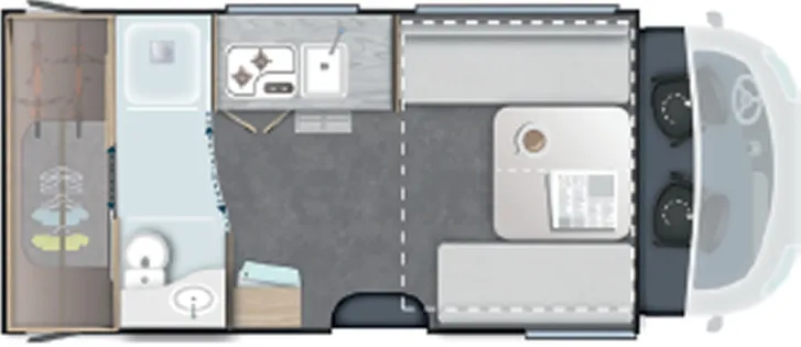 Grundriss Tag Challenger Teilintegriert Graphite Edition 260 Drive 4100kg