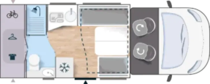 Grundriss Tag Challenger Teilintegriert 250 Start Edition Junger Gebrauchter