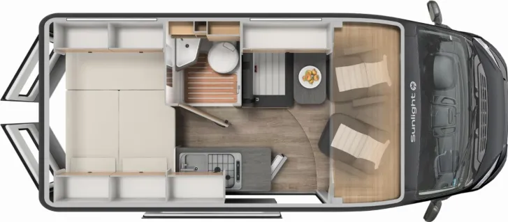 Grundriss Tag Sunlight Adventure Cliff 540 ACC+Automatik+Navi+Combi4D