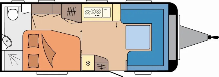Grundriss Tag Hobby Prestige 560 WFU - Vororder ab April verfügbar