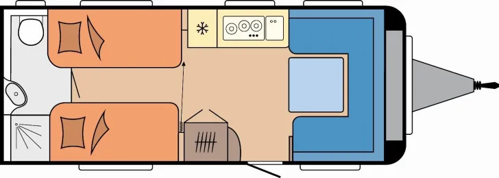 Grundriss Tag Hobby Prestige 560 WLU - Vororder ab April verfügbar