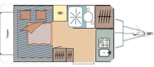 Grundriss Tag Camppass CR 550i / Innenküche
