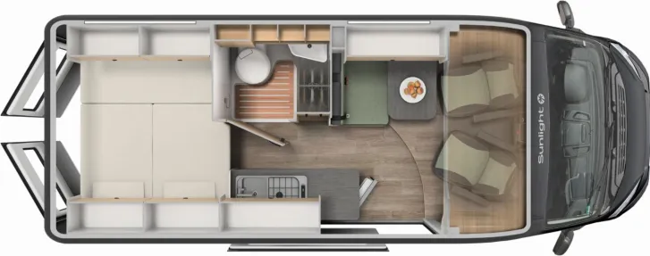 Grundriss Tag Sunlight Cliff XX 600 Vollausstattung
