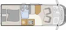 Grundriss Tag Dethleffs Globetrail 640 HR Fiat Maxi Chassis