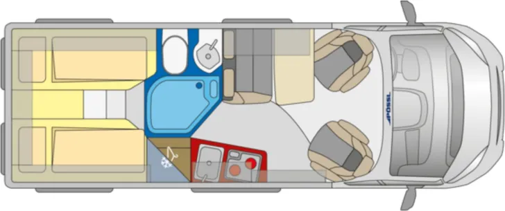 Grundriss Tag Pössl Roadcruiser Fiat 140 PS LAST-EDITION-25 SALE