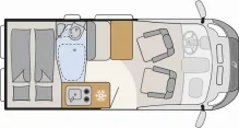 Grundriss Tag Dethleffs Globetrail 540 DR Fiat Automatik