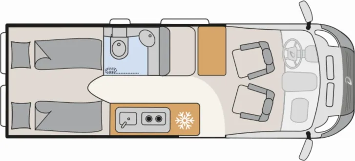 Grundriss Tag Dethleffs Globetrail Classic 640 EK Fiat Ab November 2026