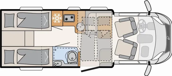 Grundriss Tag Dethleffs Just Camp Active T 6812 EB Ab November 2026