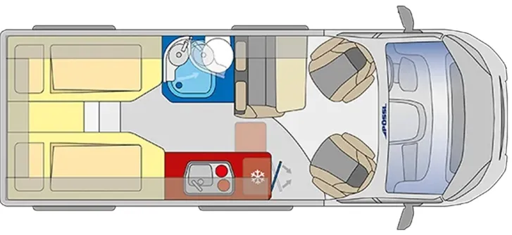 Grundriss Tag Pössl Summit Shine 600 L Fiat Wechselrichter + Lithium