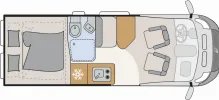 Grundriss Tag Dethleffs Globetrail 640 HR Fiat 95 Jahre Paket