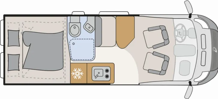 Grundriss Tag Dethleffs Globetrail 640 HR Fiat 95 Jahre Paket
