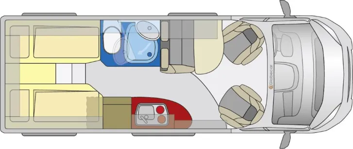 Grundriss Tag Pössl Summit 640 Fiat 150 PS Top Gebrauchtfahrzeug