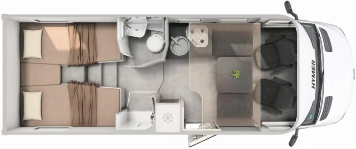 Grundriss Tag Hymer Tramp S GT-S 685