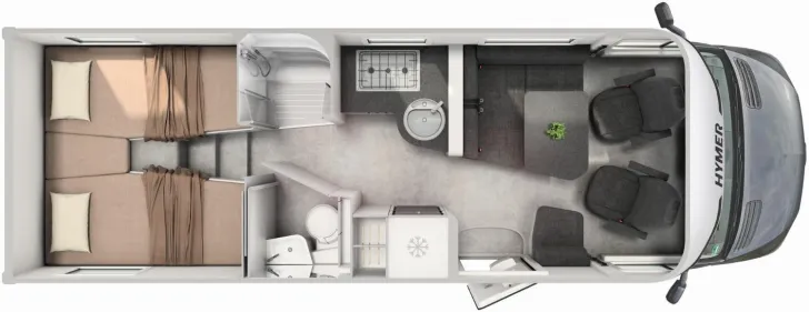 Grundriss Tag Hymer B-Klasse ML T BlackLine 780 Arktis+Lithiumpaket