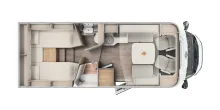 Grundriss Tag Carado T 457 Pro+ 180 PS Automatik